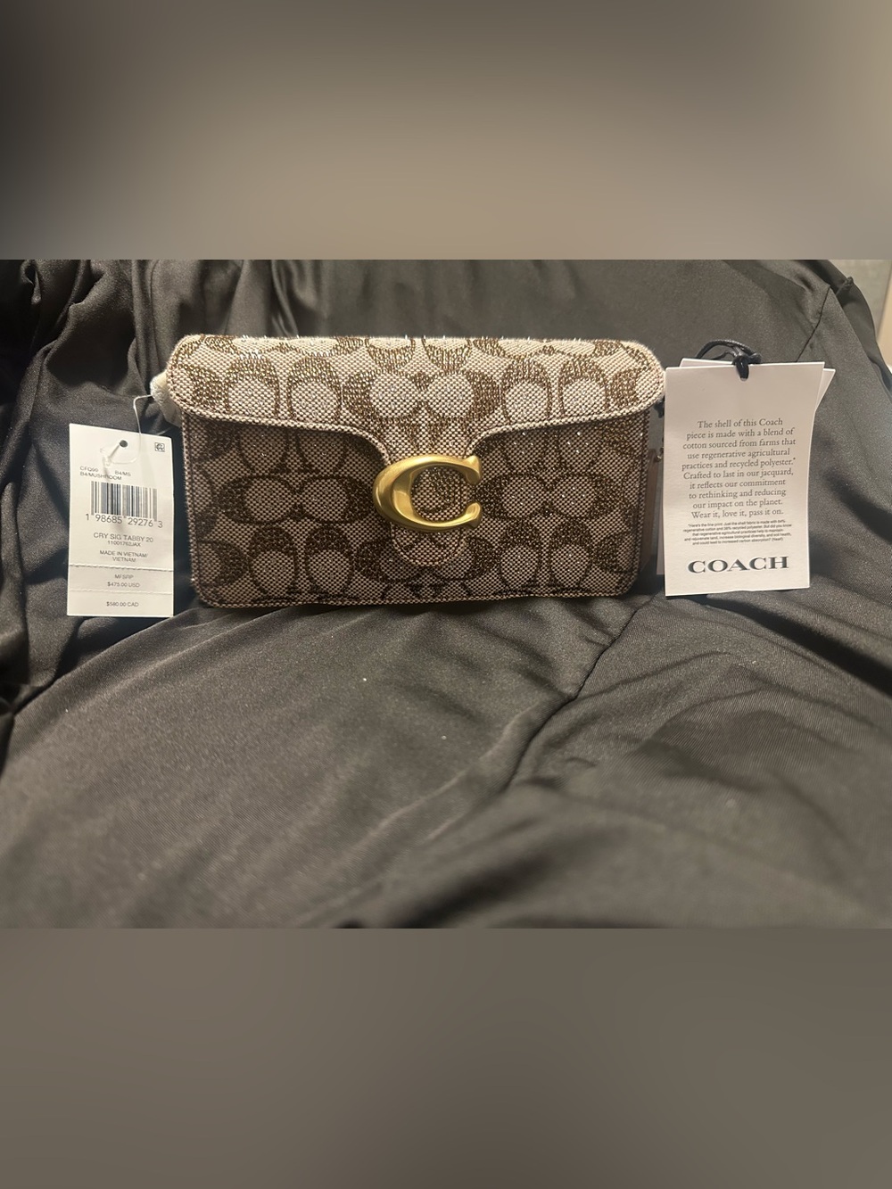 Coach mushroom Crystal Tabby 20